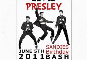 Elvis Presley Birthday Invitations You Print Elvis Presley Birthday Party Hollywood Etc