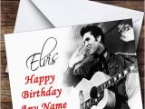 Elvis Presley Personalised Birthday Card Elvis Presley Black White Personalised Birthday Card