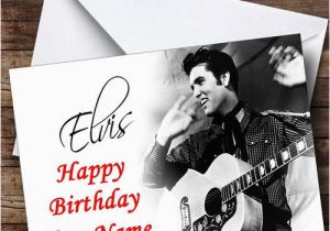 Elvis Presley Personalised Birthday Card Elvis Presley Black White Personalised Birthday Card