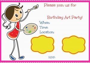 Email Birthday Cards for Kids Kids Birthday Invite Template Kid Birthday Invitation