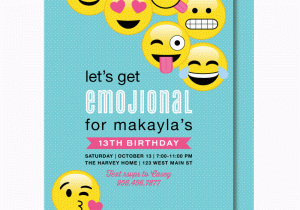 Emoji Birthday Card Template Emoji Birthday Invitaiton