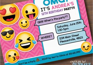 Emoji Birthday Card Template Emoji Invitations Printable Free