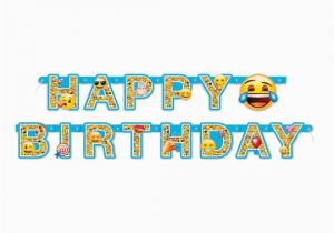 Emoji Happy Birthday Banner Printable Emoji Happy Birthday Banner Emoji Party Decorations