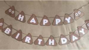 Emoji Happy Birthday Banner Printable Poop Emoji Happy Birthday Banner Can Be Personalized with A