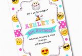 Emoticons Birthday Invitations Emoji Birthday Party Invitation Emoji by Crystalscottdesigns