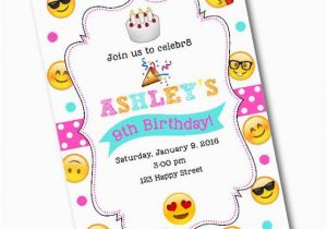 Emoticons Birthday Invitations Emoji Birthday Party Invitation Emoji by Crystalscottdesigns
