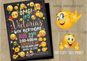 Emoticons Birthday Invitations Emoji Emoticon Birthday Party Invitation Emoji Birthday