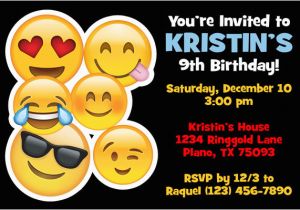 Emoticons Birthday Invitations Emoji Emoticon