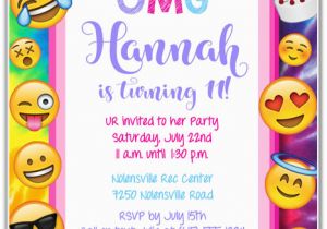 Emoticons Birthday Invitations Emoji Party Birthday Invitations Kids Birthday