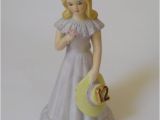 Enesco Birthday Girl Figurines Vintage 1981 Enesco Growing Up Birthday Girl Figurine Age 12