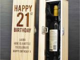 Engraved 21st Birthday Gifts for Him Happy 21st Birthday Personalised Wine Box