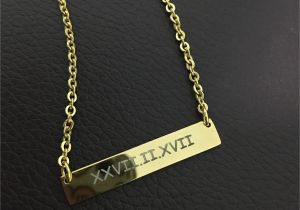 Engraved Birthday Gifts for Her Custom Engraved Necklace for Her Girlfriend Gift