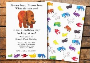 Eric Carle Birthday Invitations 1000 Ideas About Brown Bear Birthday On Pinterest Eric