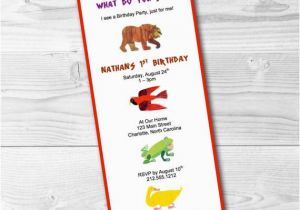 Eric Carle Birthday Invitations Brown Bear Brown Bear Invitation Eric Carle Kids Birthday