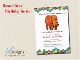 Eric Carle Birthday Invitations Brown Bear Eric Carle Birthday Invitation by Rkdesignsstudio