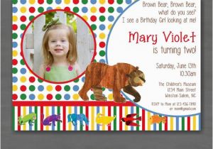 Eric Carle Birthday Invitations Eric Carle Brown Bear Brown Bear Birthday Party by