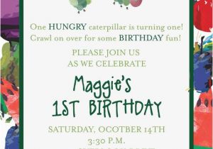 Eric Carle Birthday Invitations Very Hungry Caterpillar Invitation