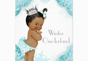 Ethnic Birthday Cards Ethnic Girl Winter Onederland 1st Birthday Party Card Zazzle