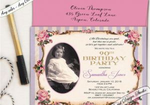 Etsy 90th Birthday Invitations 25 Unique 90th Birthday Invitations Ideas On Pinterest