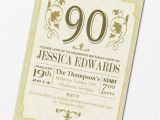 Etsy 90th Birthday Invitations Items Similar to 90th Birthday Invitation Diy Printable