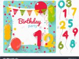 Evite Birthday Cards Vector Birthday Party Invitation Card Design Stock Vector