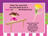 Evite Birthday Invites Gymnastics Party Invitation Template