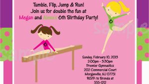 Evite Birthday Invites Gymnastics Party Invitation Template
