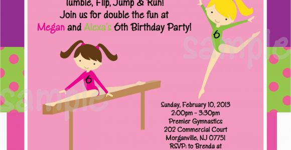 Evite Birthday Invites Gymnastics Party Invitation Template