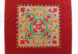 Fair Trade Birthday Cards Red Hand Printed Lotus Silk Blank Greeting Card Oz Fair