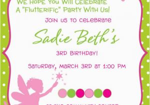 Fairy Birthday Invitation Wording Items Similar to Fairy Princess Birthday Party Invitation