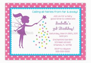 Fairy Birthday Invitation Wording Little Fairy Silhouette Birthday Party Invitation Choose Fairy