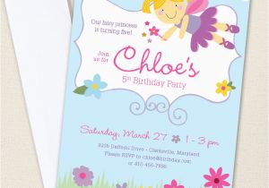 Fairy themed Birthday Invitation New Garden Fairy theme Chickabug