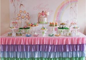 Fairy themed Birthday Party Decorations Kara 39 S Party Ideas Pastel Rainbow Fairy Girl Birthday