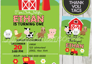 Farm 1st Birthday Invitations Farm Birthday Invitation Barn Wood Personalized D1