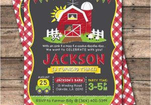 Farm 1st Birthday Invitations Farm Invitations Old Mcdonald Invitations Farm Birthday