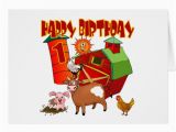Farming Birthday Cards 1st Birthday Farm Birthday Card Zazzle