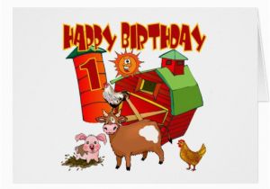 Farming Birthday Cards 1st Birthday Farm Birthday Card Zazzle