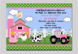 Farming Birthday Cards Farm Birthday Invitation Farm Animals Birthday Party