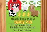 Farming Birthday Cards Farm Birthday Thank You Cards Farmland theme Barn Thank