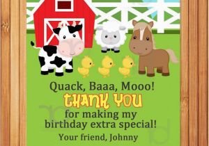 Farming Birthday Cards Farm Birthday Thank You Cards Farmland theme Barn Thank