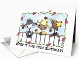 Farming Birthday Cards Happy Birthday Three Cows Mooing Card 52506