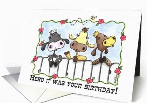 Farming Birthday Cards Happy Birthday Three Cows Mooing Card 52506