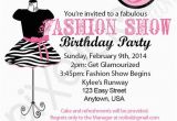 Fashion Show Birthday Party Invitations 7th Birthday Invitation theme Ideas Party Xyz