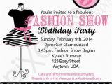 Fashion Show Birthday Party Invitations 7th Birthday Invitation theme Ideas Party Xyz