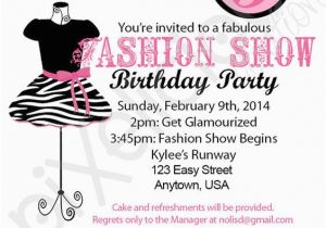 Fashion Show Birthday Party Invitations 7th Birthday Invitation theme Ideas Party Xyz
