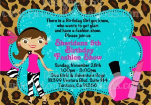 Fashion Show Birthday Party Invitations Fashion Show Birthday Invitation Fashion Runway Party