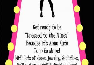 Fashion Show Birthday Party Invitations Fashion Show Birthday Party Invitation Black by