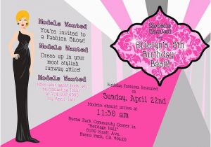 Fashion Show Birthday Party Invitations Fashion Show Birthday Party Invitations Ideas Bagvania