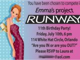 Fashion Show Birthday Party Invitations Fashion Show Birthday Party Invitations Ideas Bagvania