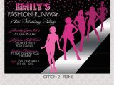 Fashion Show Birthday Party Invitations Fashion Show Invitation Project Runway Inspired Birthday